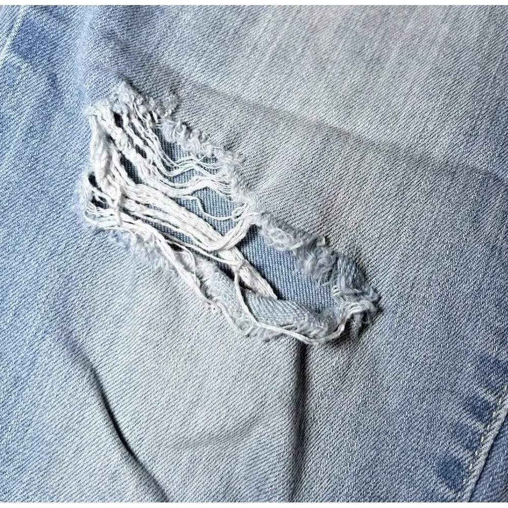 Banana Republic Womens Size 27/4 Petites Skinny Fit Jeans Blue Fashionable Rips - Picture 13 of 13